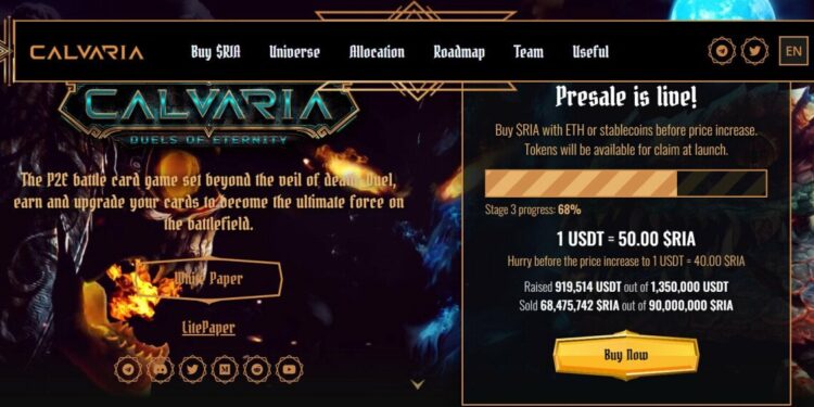 Play-to-Earn Crypto Game Enters Final Presale Stage