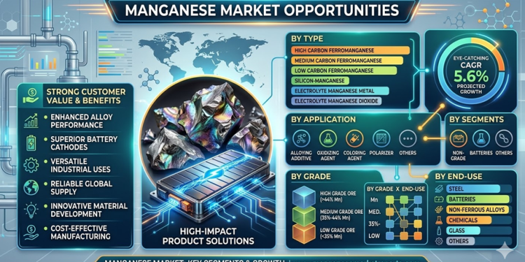 Steel’s Silent Partner, the Battery Revolution’s Secret Weapon: Inside the Global Manganese Market’s USD 18,007.78 Million Journey to 2035